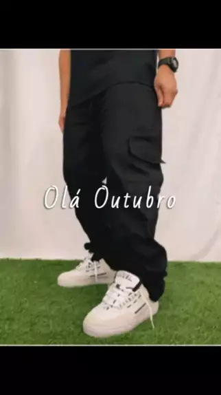 Calça Cargo Skate Caqui bege Preta Streetwear Larga Feminina Masculina  Unissex Casual Skatista 5 Bolsos Fechamento Cordão Moda