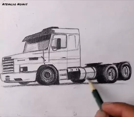 caminhão desenho arqueado