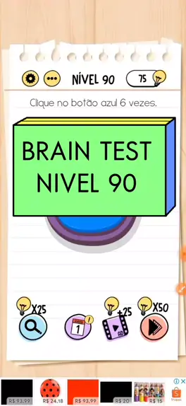 como passar do nível 6 no jogo brain test