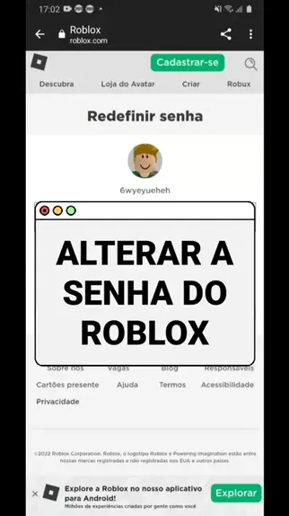 Como redefinir e recuperar a senha Roblox