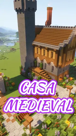 Construindo casa medieval no Minecraft!! Tutorial completo no meu cana