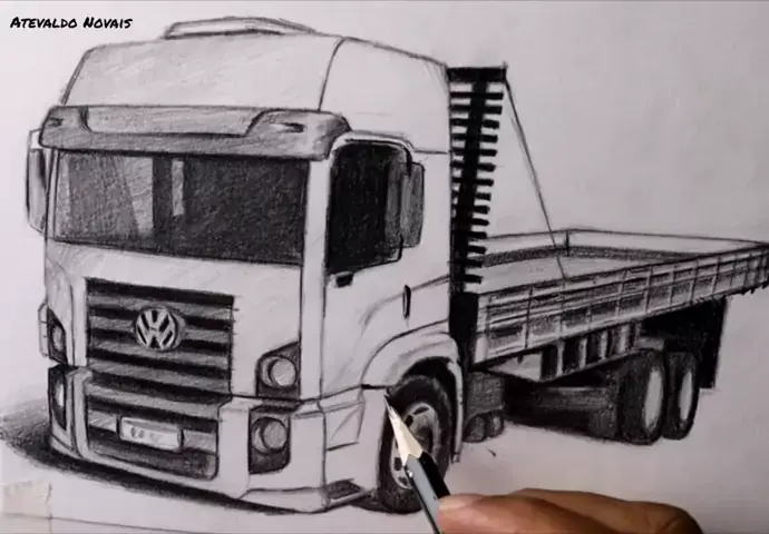 COMO DESENHAR UM CAMINHÃO: Scania 113H 