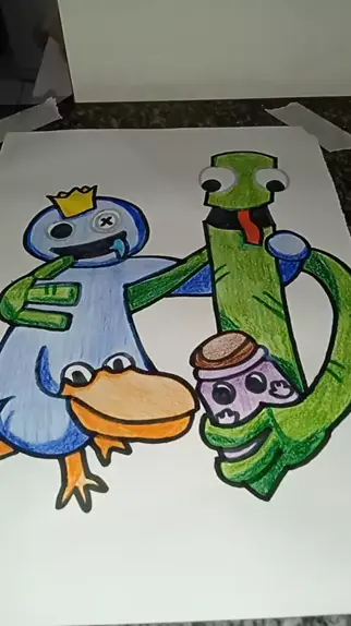 Desenho colorir azul babao