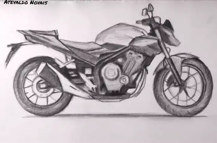 Como desenhar um cara empinando moto 