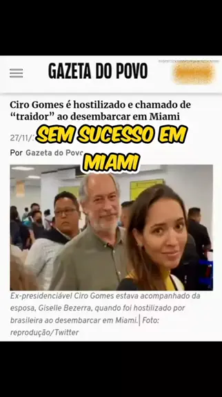 Viralizou Web Viralizou Web . udio original criado por Viralizou Web. Ciro Gomes hostilizado em Miami cr dito gazeta instagram fofoca ultimasnoticias noticia cirogomes