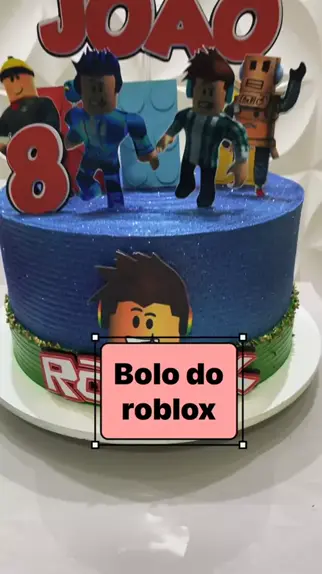 bolo de aniversario tema roblox