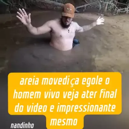 🚨Já tinha visto como é fácil afundar em uma areia movediça? Eu