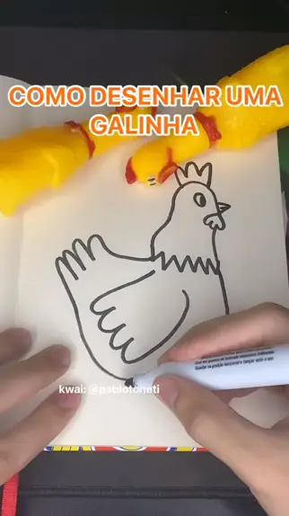 COMO DESENHAR UMA GALINHA FÁCIL - HOW TO DRAW A CHICKEN EASY 