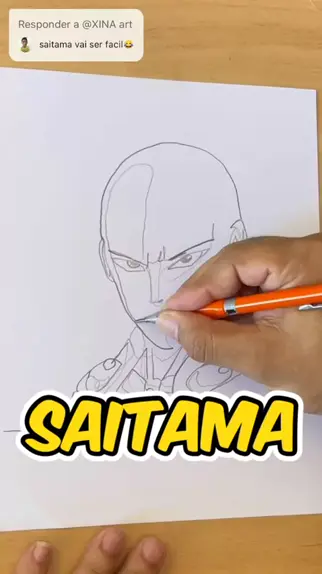 Desenhando o saitama mas ele não gostou do resultado do desenho