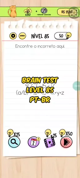 Brain test nível 85 