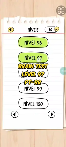 como passar do nivel 96 do jogo brain test