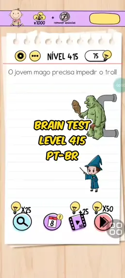 como passar do nível 157 do brain test