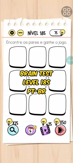 BRAIN TEST NÍVEL 185 