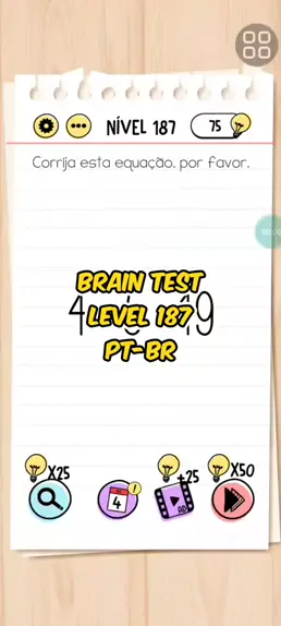 BRAIN TEST NÍVEL 188 