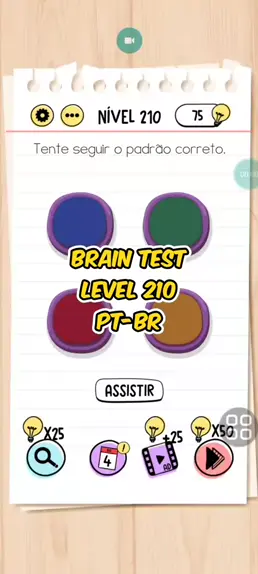 how to do level 210 on brain test