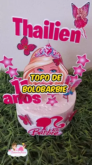 Topo de bolo - Barbie Cachaceira