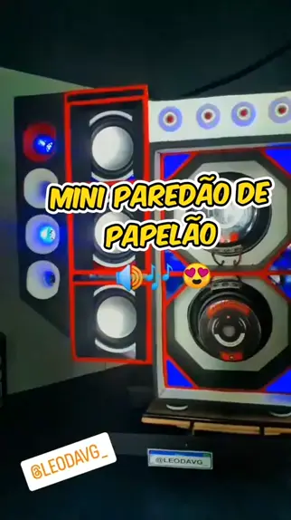 Mini paredão de papelão -(parte 6 Finalizado)