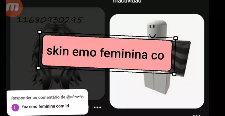 id de skin emo feminino