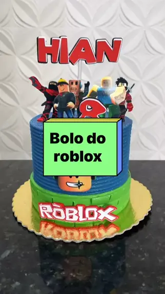 bolo do roblox de 9 anos