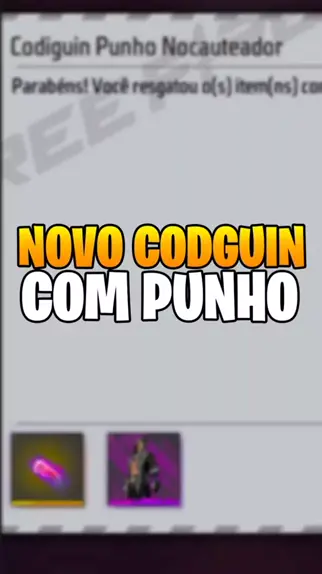 NOVO CODIGUIN DO FREE FIRE COM A SKIN DE PUNHO MESTRE DE BATALHA