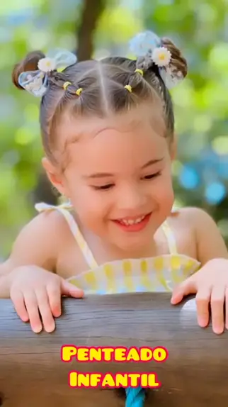 Penteado Infantil Coração com Ligas 💖