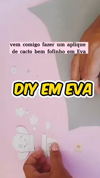 CACTO REALISTA FEITO COM EVA MUITO FÁCIL DE FAZER