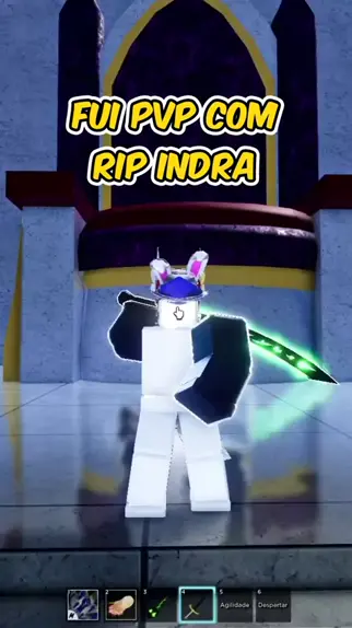 HOJE VOU CHAMAR O RIP INDRA PRA UM DUELO blox fruits ao vivo com pinguim022  