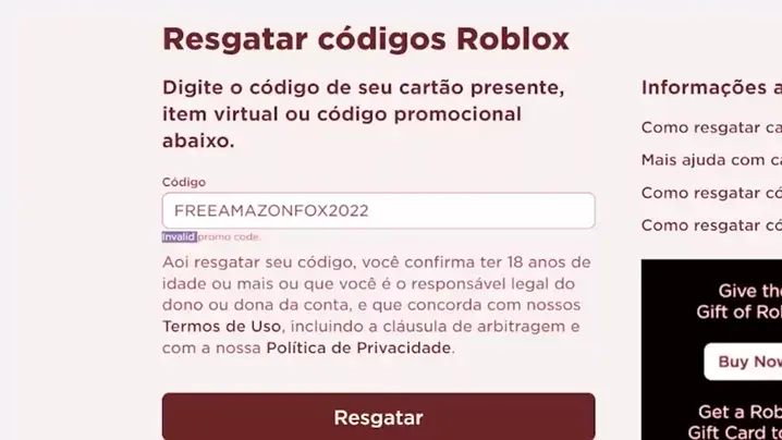 codigo de cartao presente roblox