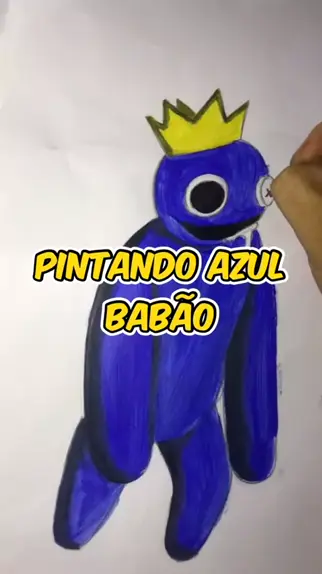 azul babão para imprimir e colorir