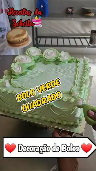 Bolo Verde e Branco