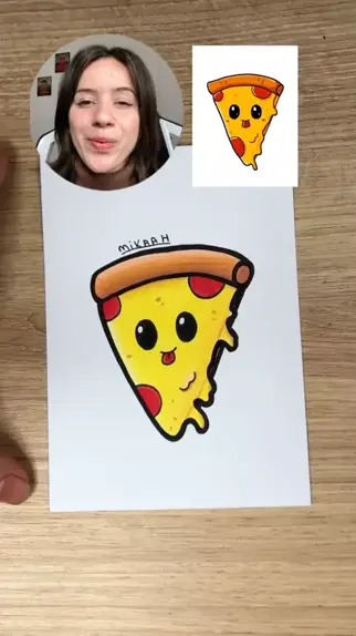 pizza kawaii - Desenho de clara54321 - Gartic