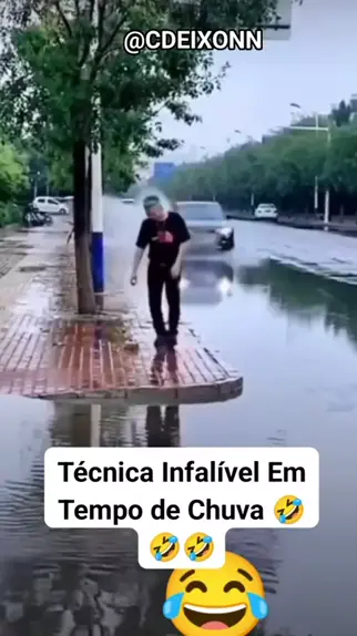 vídeos engraçados sobre chuva