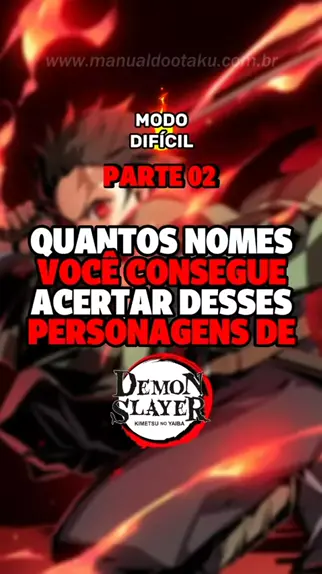 Quiz] Demon Slayer: Você consegue acertar o nome desses personagens do  anime?