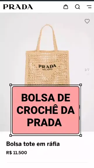 Bolsa de crochê Prada