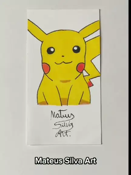 Arte e Cia Brasil - Pikachu!! Desenho feito em uma Live no Canal ARTE E CIA  BRASIL no . Corre lá para aprender fazer esse colorido com Lápis  Aquarelável!! 😀👊🏻😉 #pedidodagalera . . . #