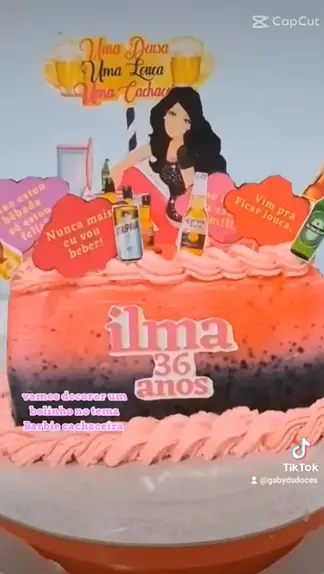 Minha Doce Vida 🧁 (@minhadocevida_2): Bolo da Barbie cachaceira 🍻🍸  instagram post download 