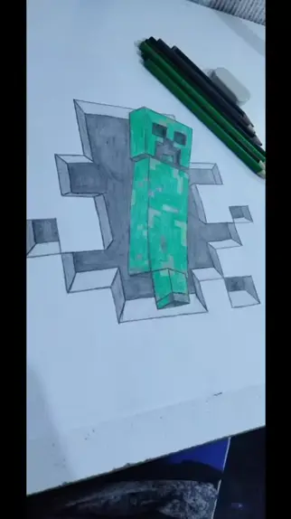 Como desenhar o Creeper do Minecraft ✍️😬 #desenho #minecraft