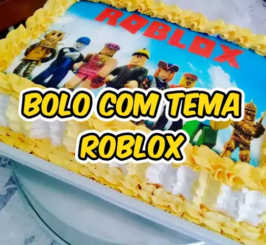 bolo chantilly tema roblox. #roblox #aniversario #bolo #bolo