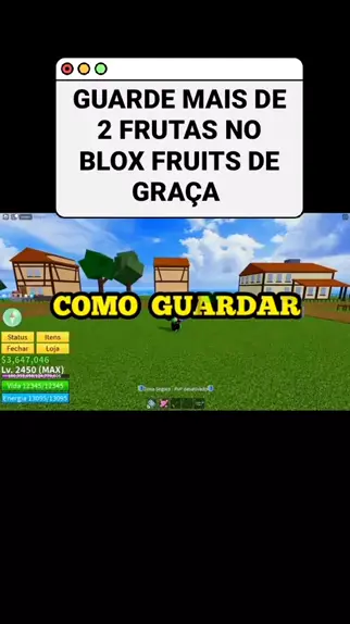 Como armazenar frutas no Blox Fruits