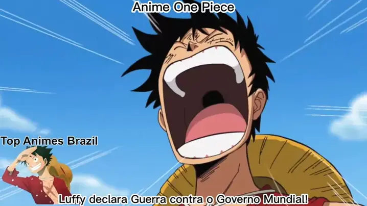 Luffy declara guerra ao governo mundial #anime #onepiece #luffy