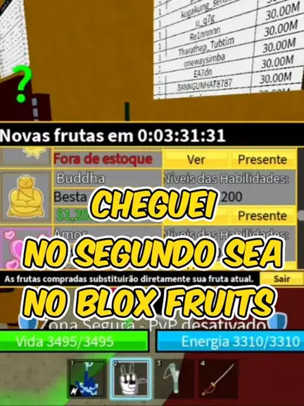 PEGUEI TODOS OS BÁUS DO BLOX FRUITS NO SEGUNDO SEA EM 1 VÍDEO E