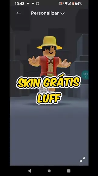 skin do luffy gratis no roblox