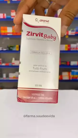 Suplemento Vitaminico e Mineral Zirvit Baby Tutti-Frutti Suspensão Oral  30ml + 1 seringa dosadora