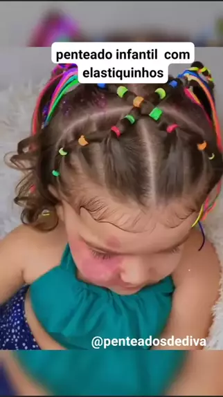 Penteado Infantil Fácil e Rápido com Amarradinhos para Escola