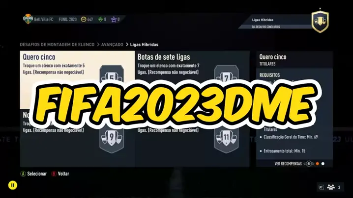 FIFA 23 - ULTIMATE TEAM [DESAFIO MONTAGEM DE ELENCO] AVANÇADO - LIGAS  HIBRIDAS