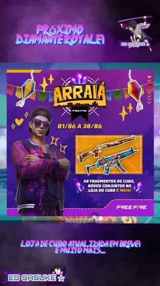 Novo Diamante Royale do Free Fire! Confira o novo conjunto feminino qu