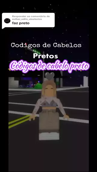 codigo de cabelo preto no roblox