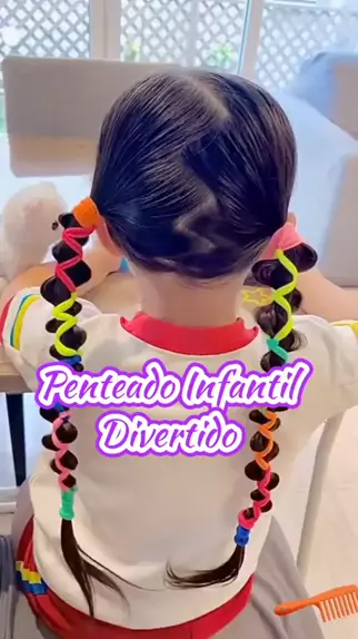 Penteado fofo e fácil 😍❤️ #penteado #penteadoinfantil