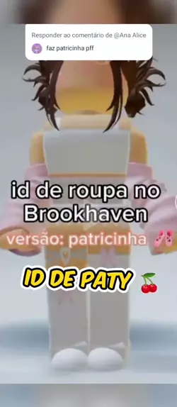 id de roupas no brookhaven versão paty