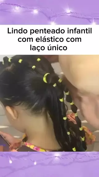 LINDO PENTEADO INFANTIL COM ELÁSTICO / penteado fácil e simples com laço  único 